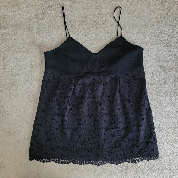 Club Monaco black lace babydoll top size 6 - Picture 3 of 13